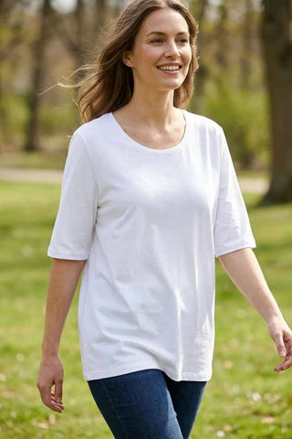 T-shirt bawełniany - Biały