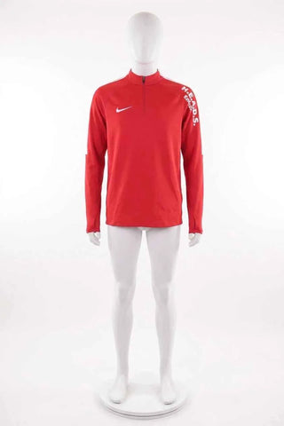 Bluza treningowa rozpinana 1/4 Nike - Czerwona
