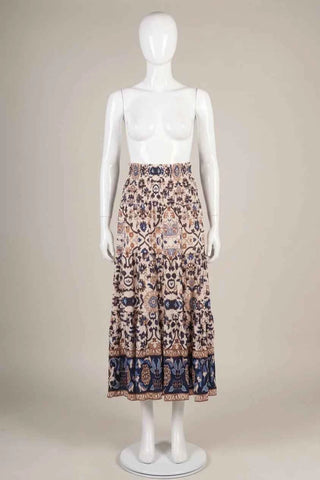 Dluga Spodnica Maxi w Kwiaty w Stylu Boho