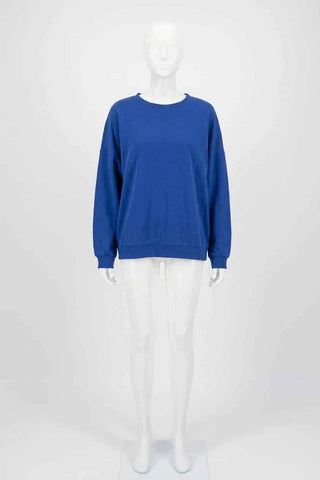 Bluza oversize bawełniana - Niebieska