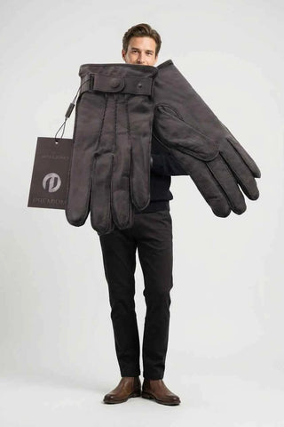 Rękawiczki  JACK & JONES PREMIUM - Czarny  100% skóra