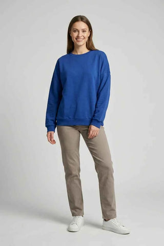 Bluza oversize bawełniana - Niebieska