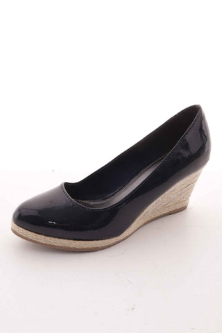Buty granatowe lakierowane