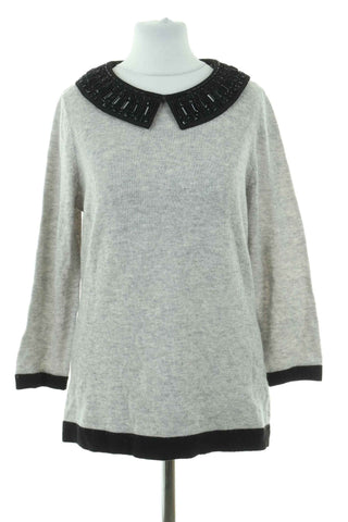 Sweter szary 13% angora