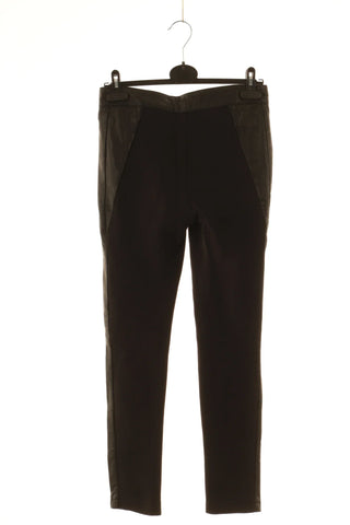 Kalhoty černé kůže / polyester