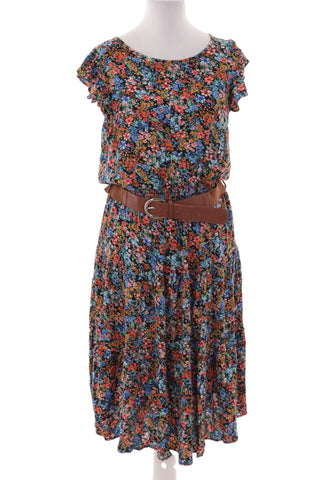 Damska sukienka letnia w kolorowe kwiaty