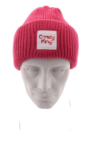 Czapka Beanie Dzianinowa Candy King - Różowy