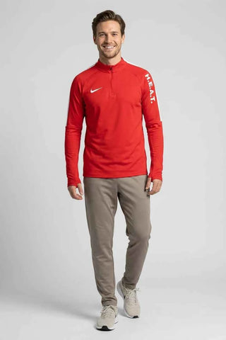 Bluza treningowa rozpinana 1/4 Nike - Czerwona